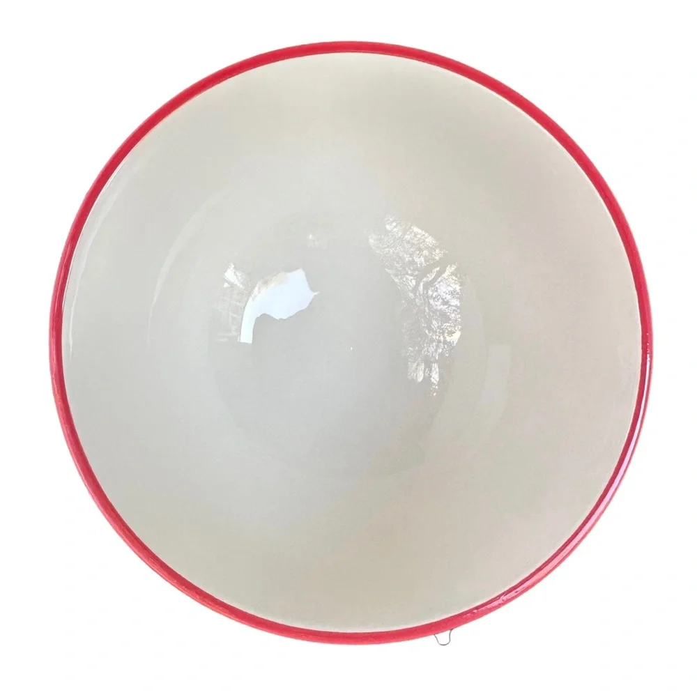 Rae Dunn SNACK Bowl Red White Polka Dot Christmas Valentine’s Day NWT 2017 OG